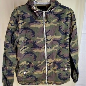 Camouflage Hoodie Jacket Women's Size Medium